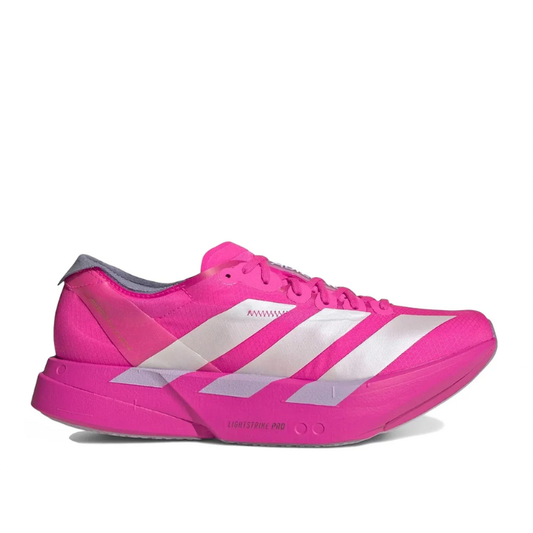 Adizero Adios Pro 4 Choque Rosa Zero Metálico Aurora Ameixa