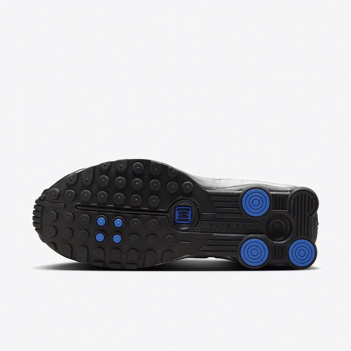 Nike Shox R4 Metallic Silver Black Racer Blue