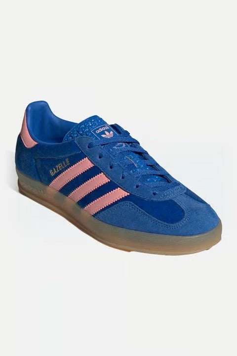 Adidas Gazelle Indoor Azul Semi Rosa Veludo Azul