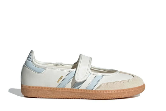 Adidas Samba Jane Branco Azul Goma Branco