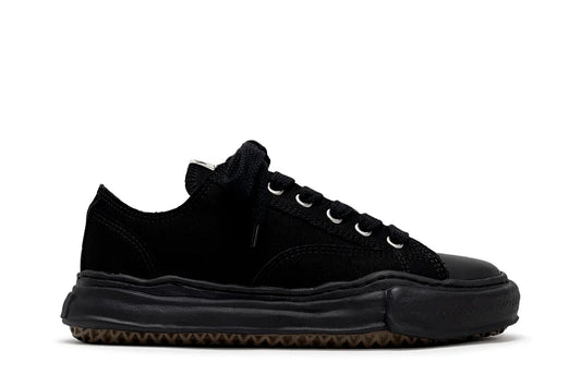 Maison Mihara Yasuhiro "Peterson" OG Sole Canvas Cano Baixo Preto Preto 