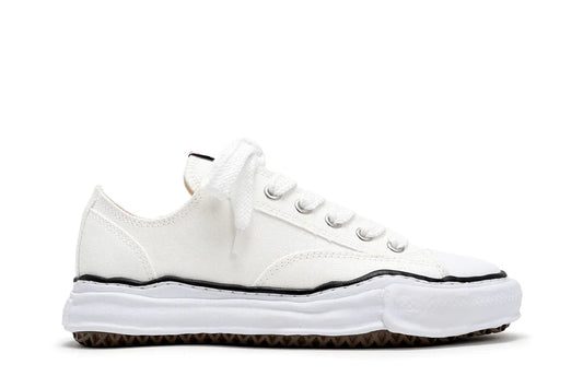 Maison Mihara Yasuhiro "Peterson" OG Sole Canvas Cano Baixo Branco Branco 