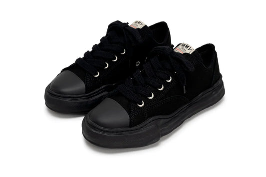 Maison Mihara Yasuhiro "Peterson" OG Sole Canvas Cano Baixo Preto Preto 