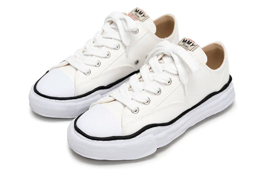 Maison Mihara Yasuhiro "Peterson" OG Sole Canvas Cano Baixo Branco Branco 